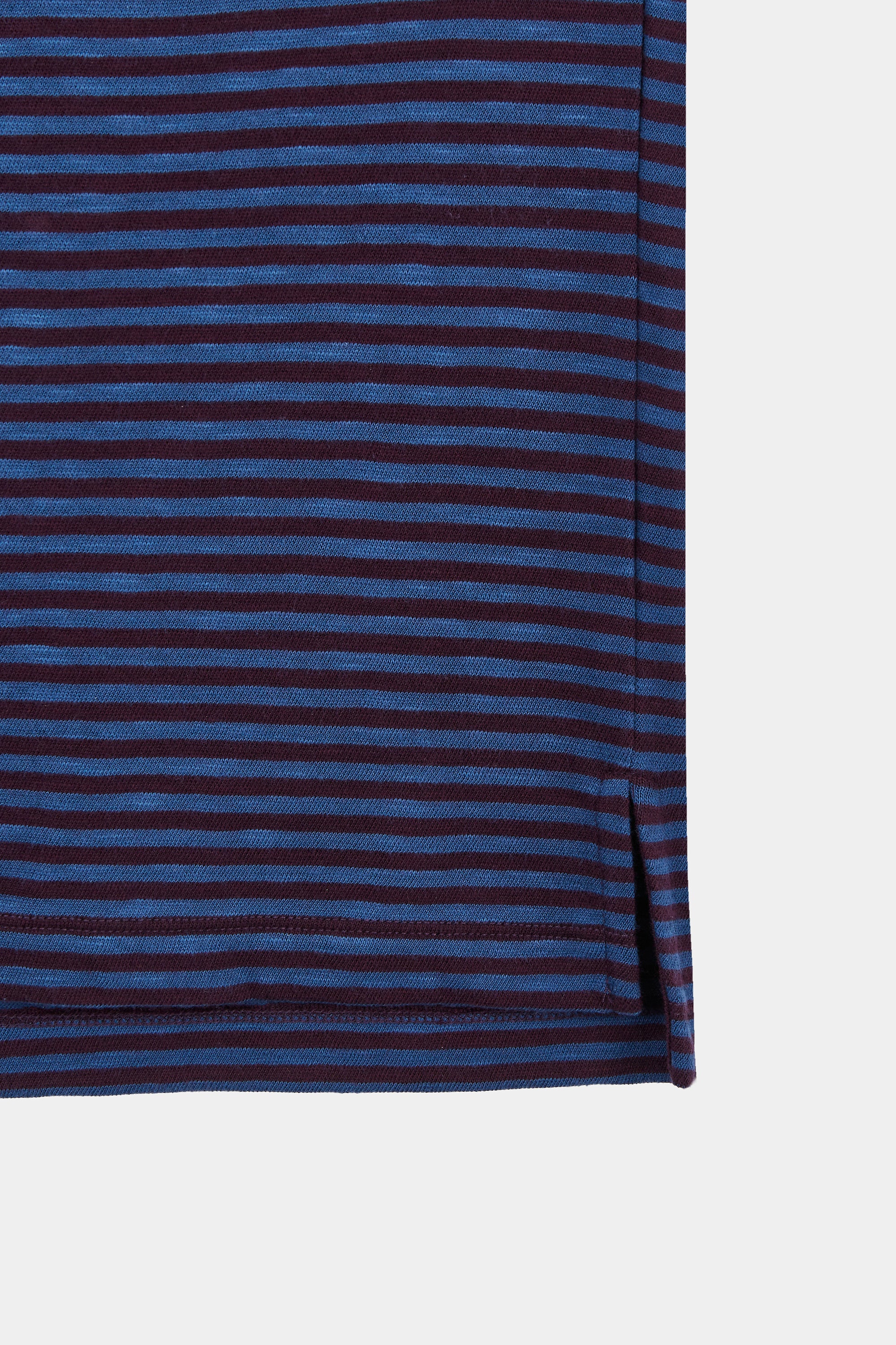 T-SHIRT STRIPES PETROL/FIG