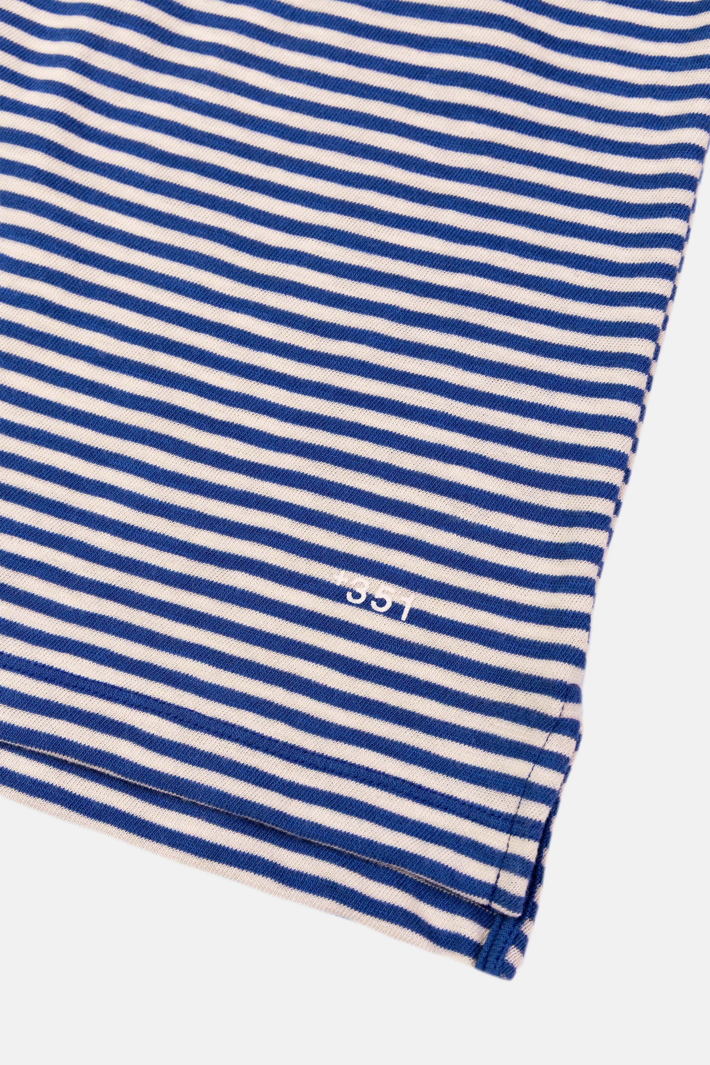 LONG SLEEVE STRIPES PETROL/OFF-WHITE FLOWER