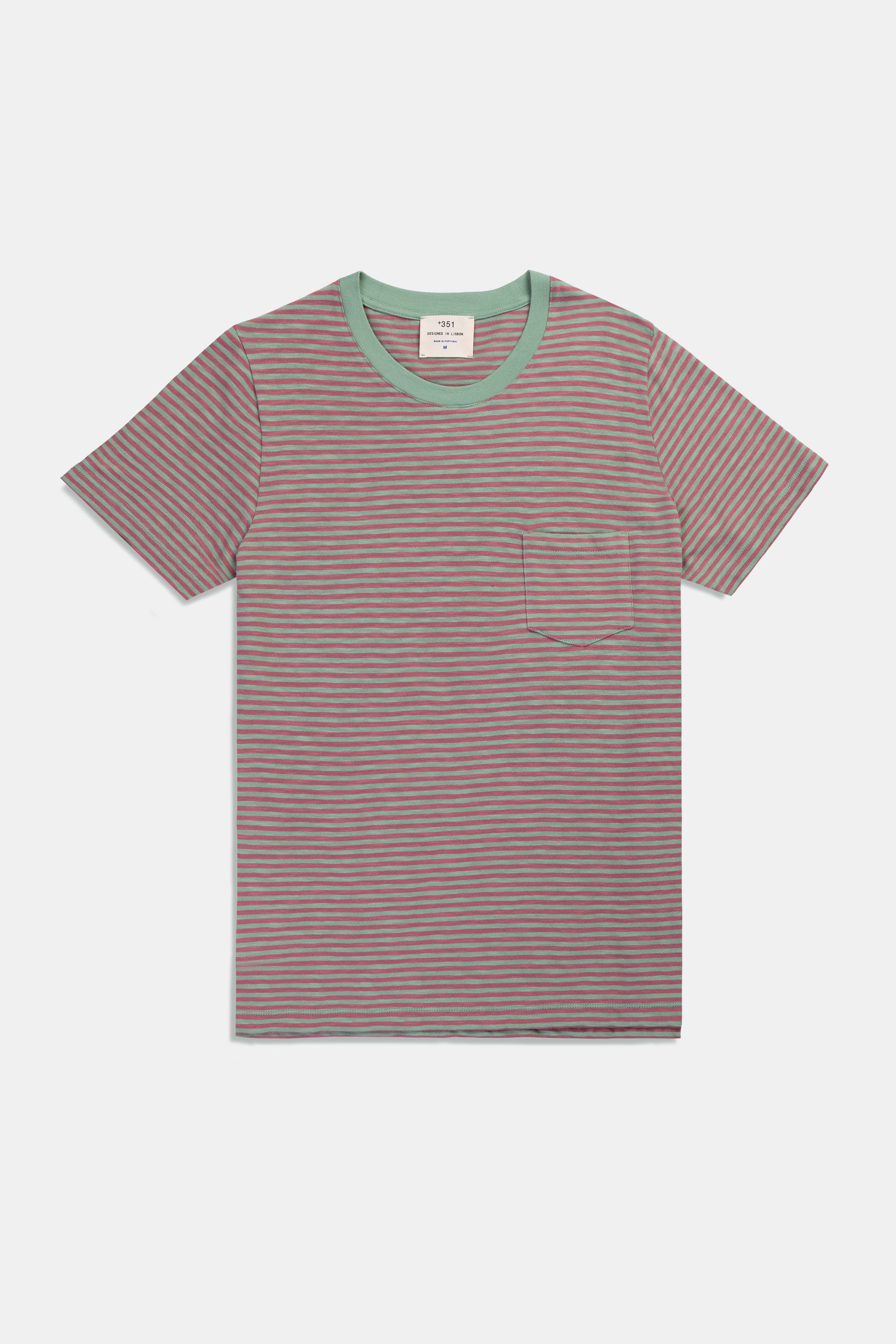T-SHIRT STRIPES ROSE/ ICY GREEN