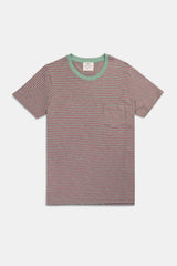 T-SHIRT STRIPES ROSE/ ICY GREEN