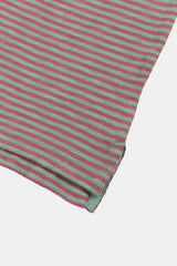 T-SHIRT STRIPES ROSE/ ICY GREEN