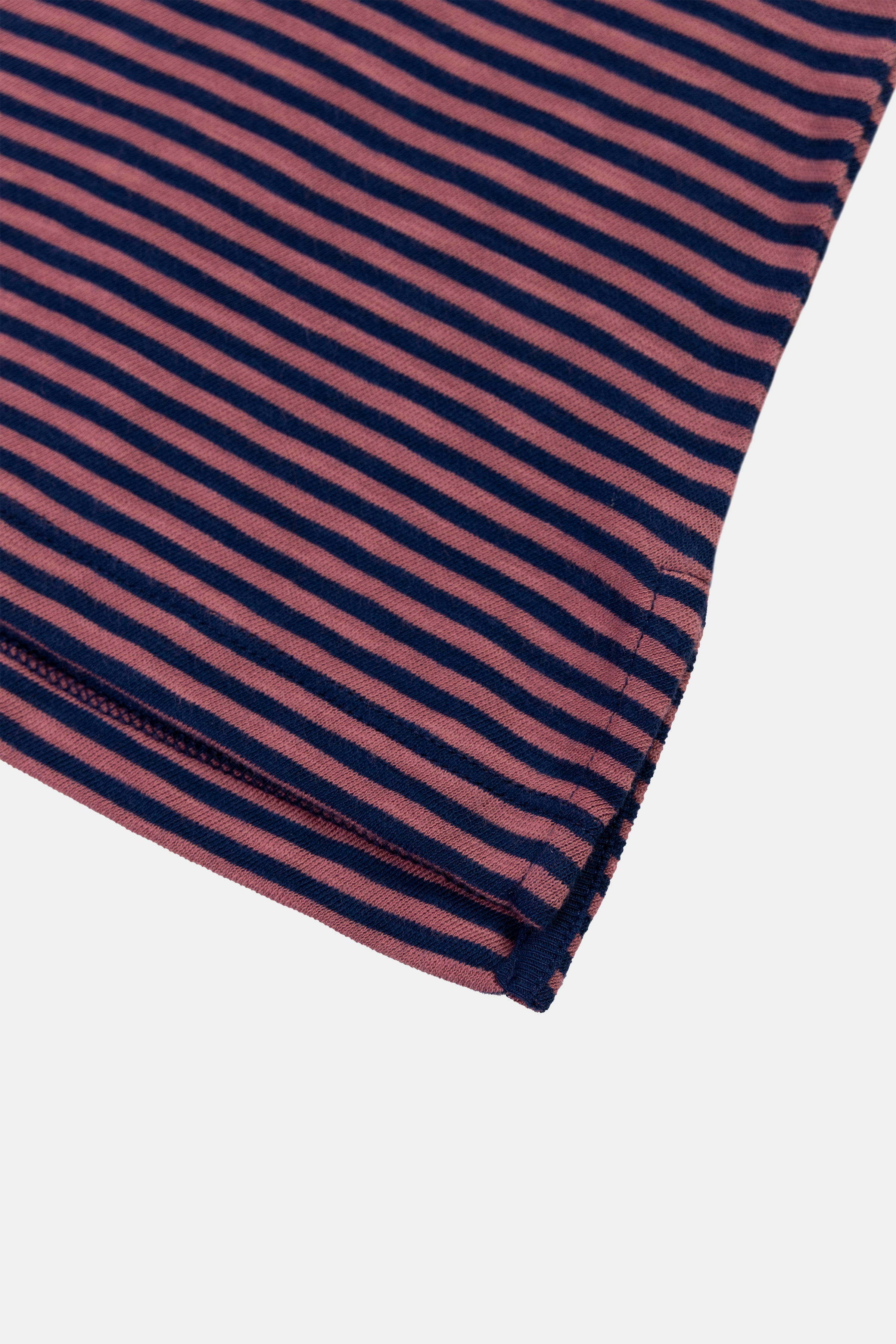 T-SHIRT STRIPES ROSE/PETROL