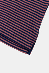 T-SHIRT STRIPES ROSE/PETROL