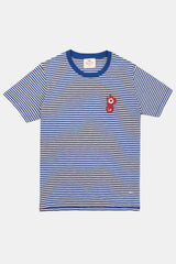 T-SHIRT STRIPES PETROL/OFF-WHITE FLOWER