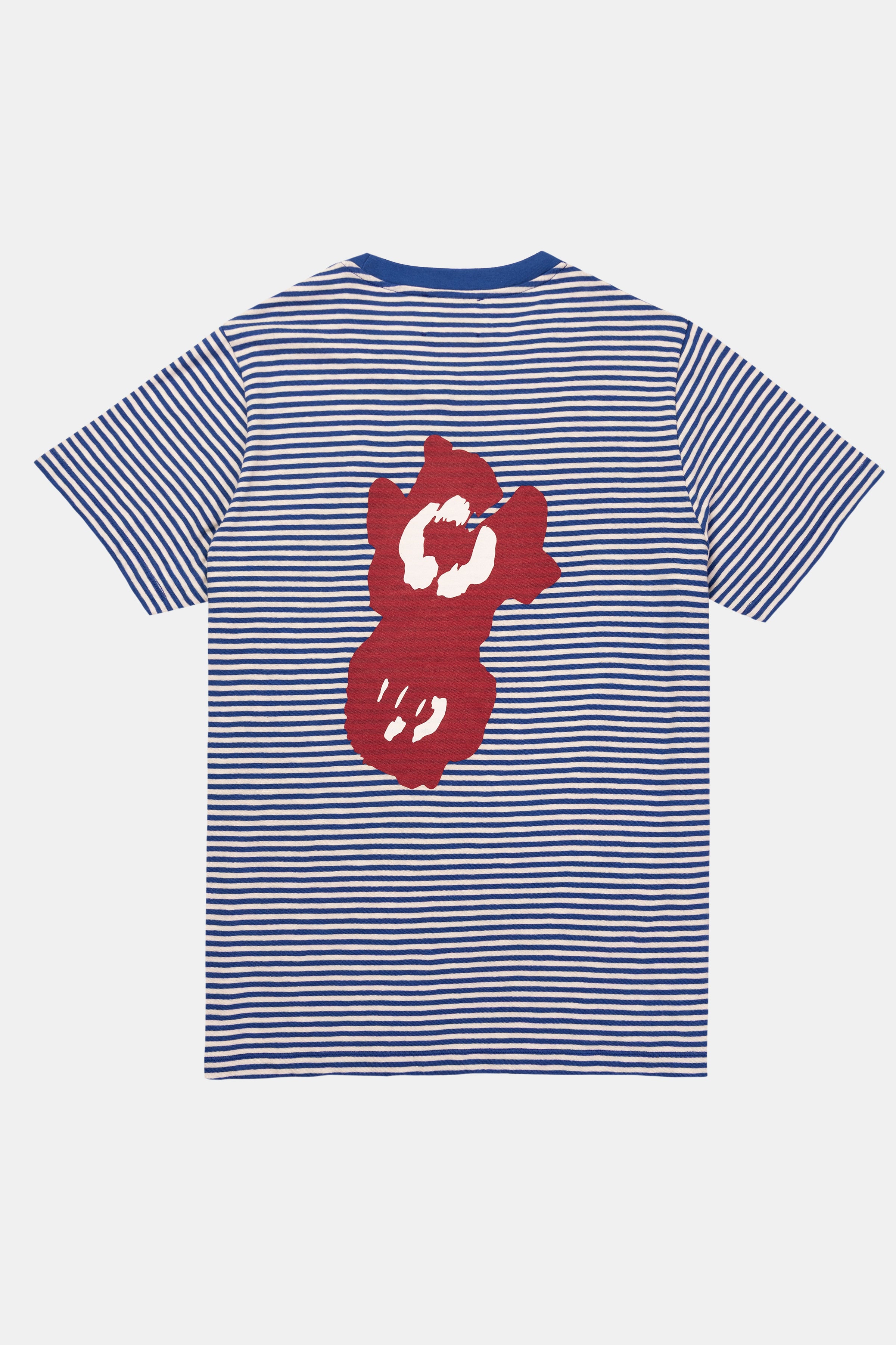 T-SHIRT STRIPES PETROL/OFF-WHITE FLOWER