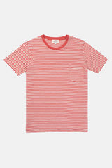 T-SHIRT STRIPES FRAMBOISE/CRU