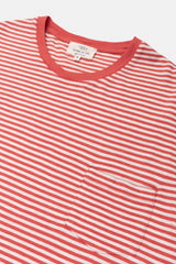 T-SHIRT STRIPES FRAMBOISE/CRU