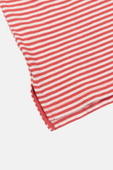 T-SHIRT STRIPES FRAMBOISE/CRU