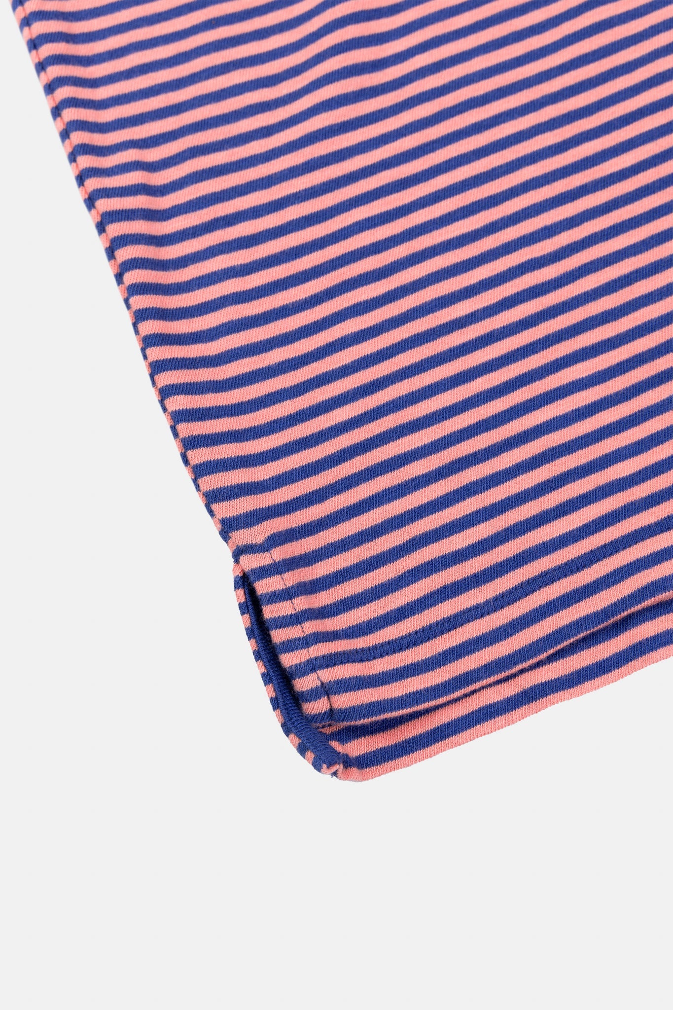 T-SHIRT STREIFEN PASTELLROSA/STAHLBLAU