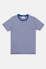 T-SHIRT STRIPES STEEL BLUE/CRU