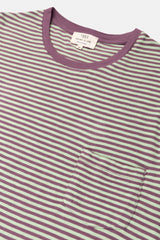 T-SHIRT STRIPES WATER GREEN/VIOLET