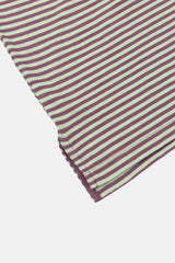 T-SHIRT STRIPES WATER GREEN/VIOLET