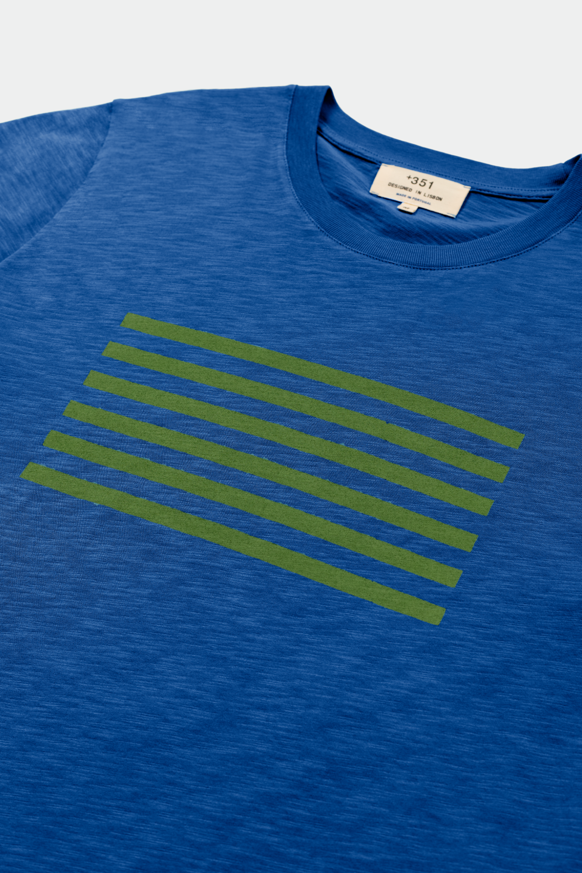 T-SHIRT GRAPHIC FREQUENCY STEEL BLUE & TURTLE GREEN