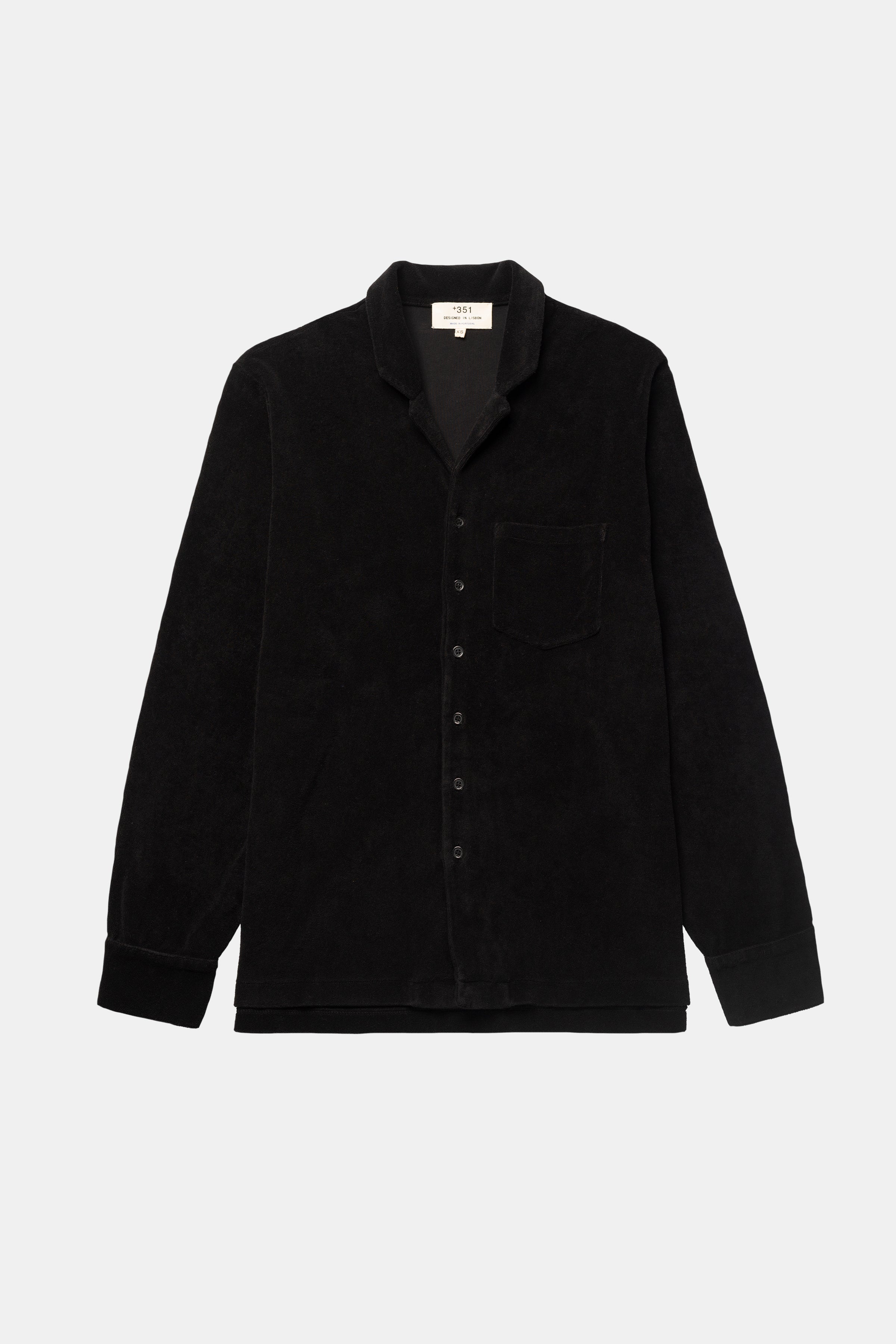 HEMD LANGARM FROTTE SCHWARZ