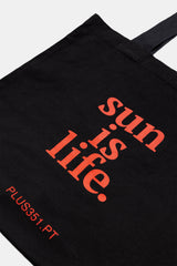 SUN IS LIFE BLACK TOTE-BAG