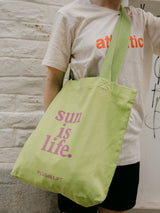 SUN IS LIFE EARTH GREEN TOTE-BAG
