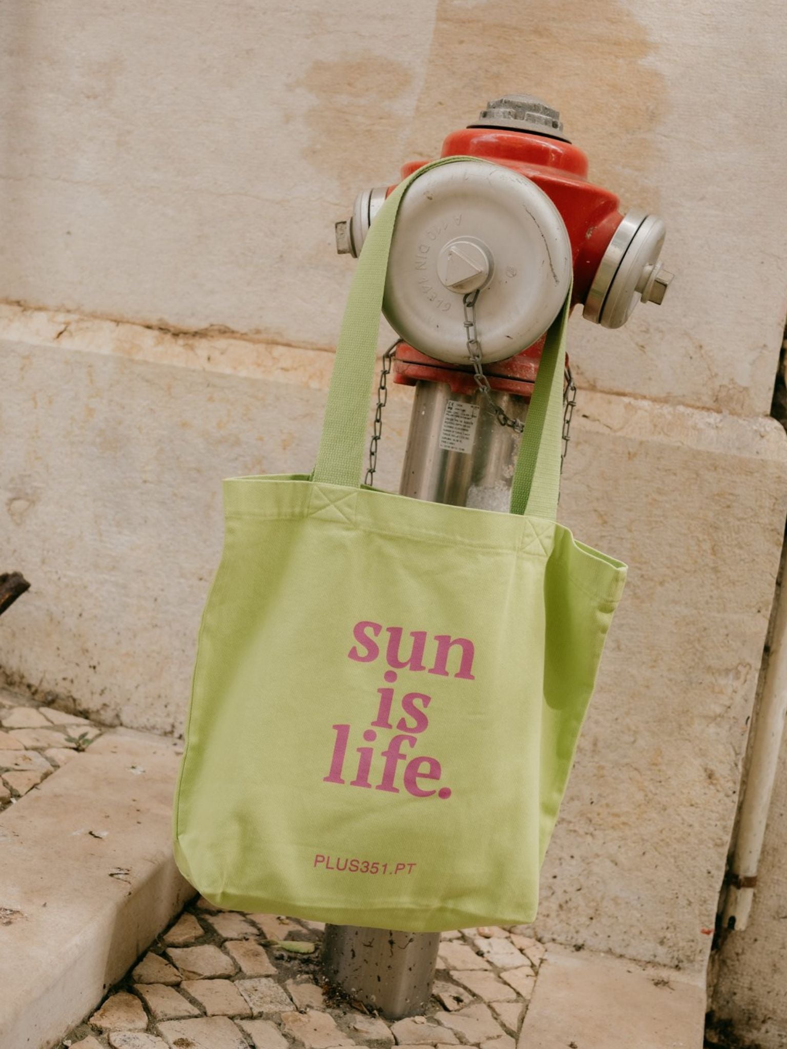 SUN IS LIFE EARTH GREEN TOTE-BAG
