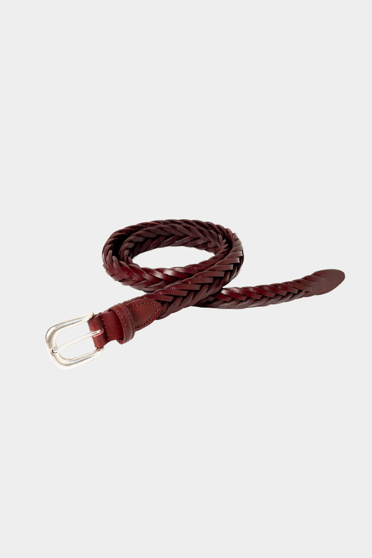 BELT ZIGZAG  BURGUNDY