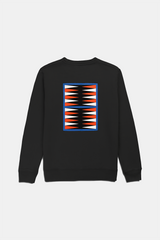 SWEATSHIRT GRAPHIC BACKGAMMON BLACK