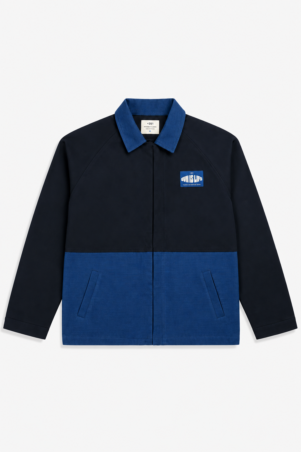 Jacket Waffle Blue Navy +351 front view