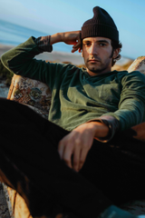 POLO LONG SLEEVE TERRY DEEP GREEN