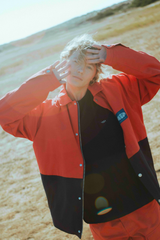PADDED WINTER JACKET WAFFLE CORAL/CHARCOAL