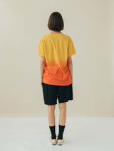 T-SHIRT GRAPHIC PARADISE GRADIENT PALE YELLOW & TANGERINE