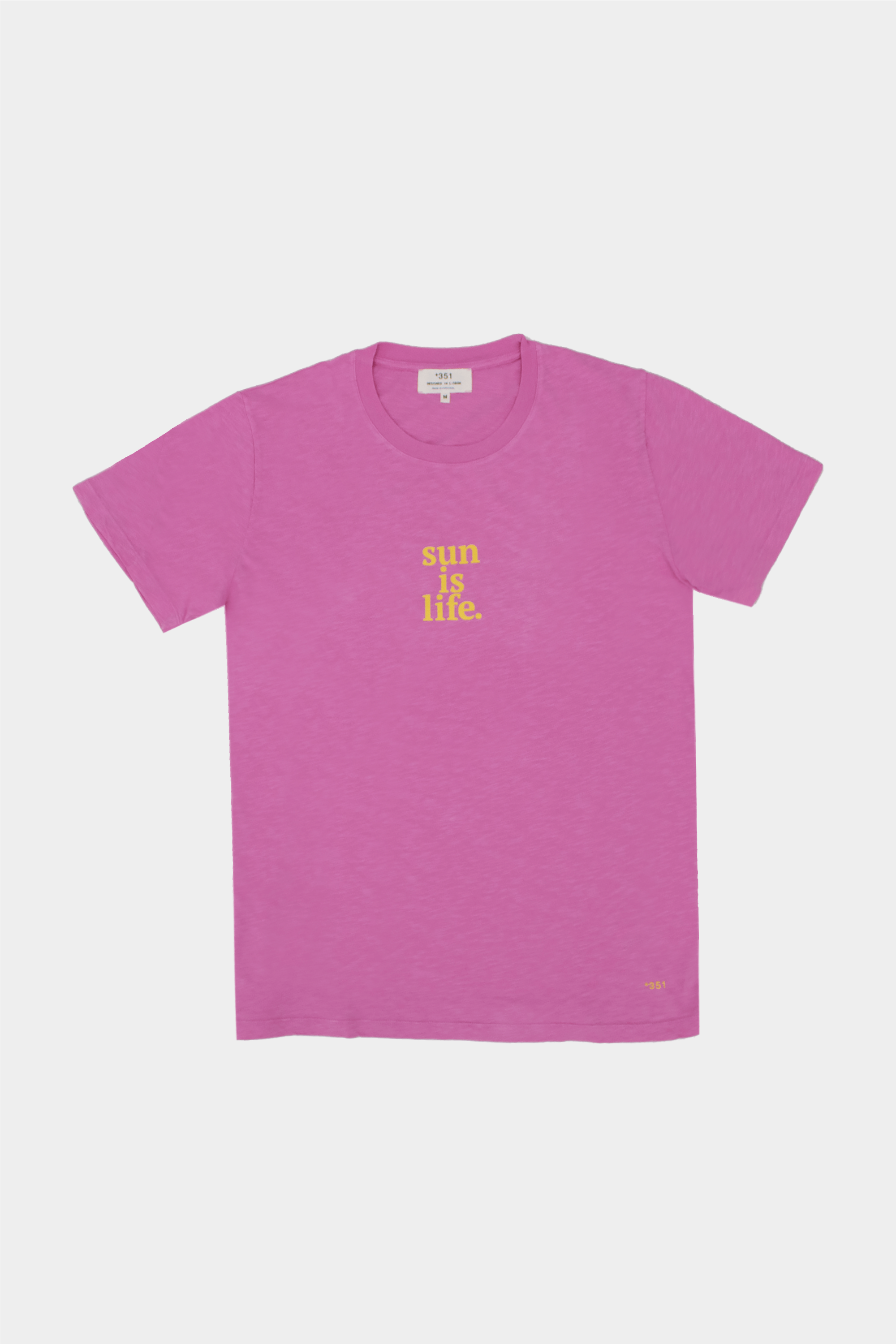 T-SHIRT GRAPHIC SUN IS LIFE STRAWBERRY & PALE YELLOW