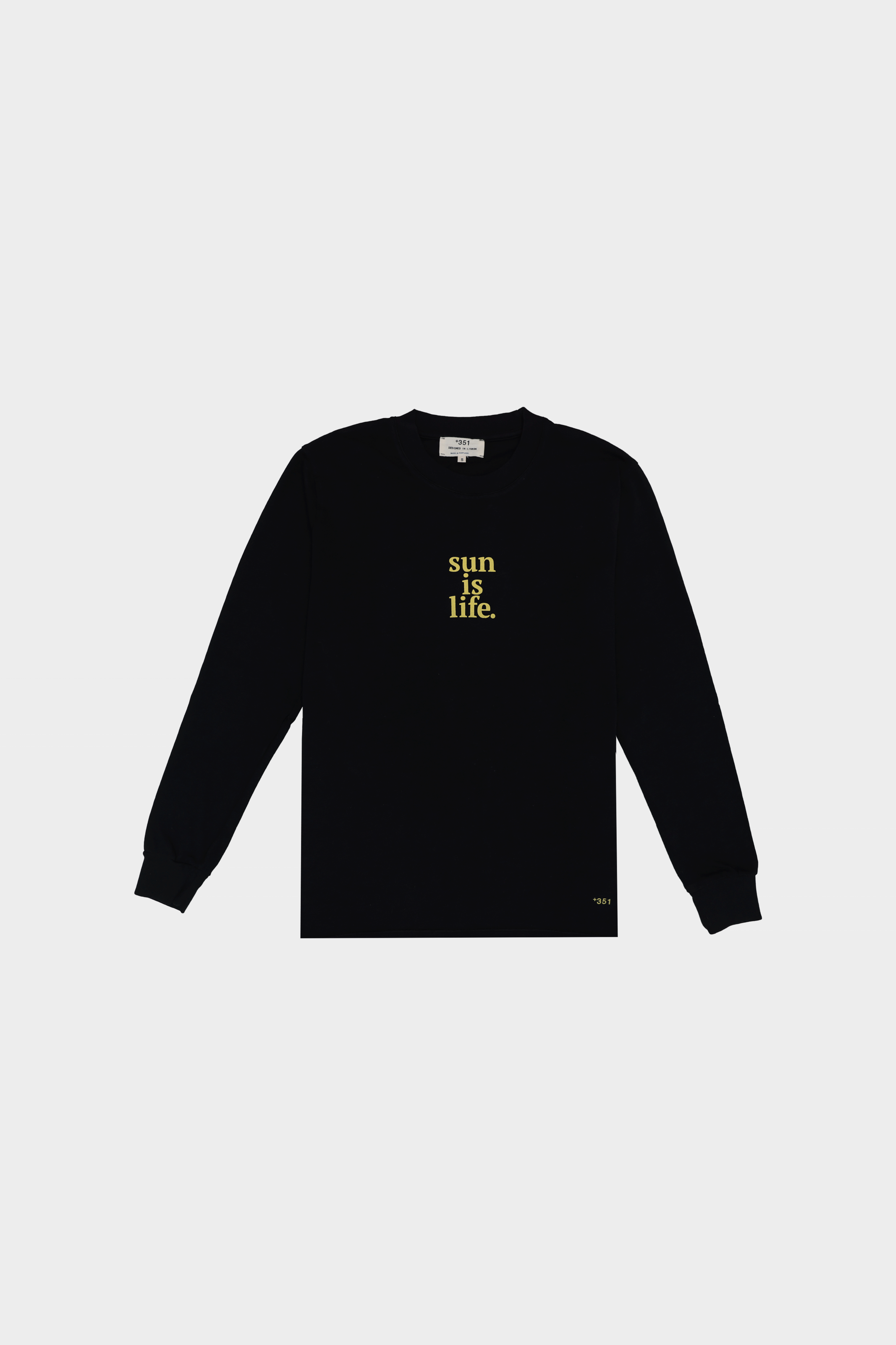 LONG SLEEVE GRAPHIC SUN IS LIFE BLACK/PALE YELLOW
