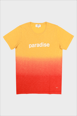 T-SHIRT GRAPHIC PARADISE GRADIENT PALE YELLOW & TANGERINE